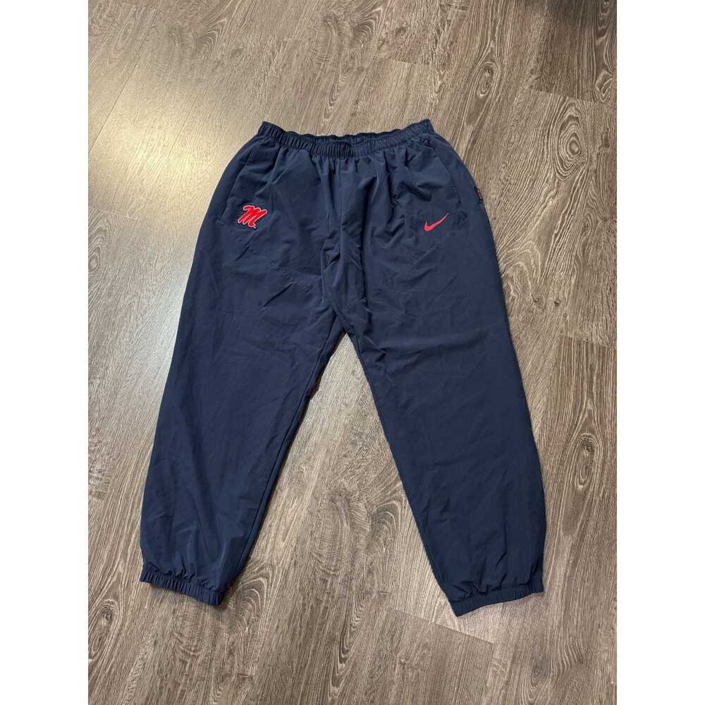 Nike Ole Miss Rebels Football Team Issue PE On-Field Woven Track Pants Men's 3XL